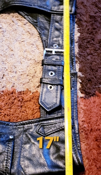 COPY - Genuine Black Leather Chaps  BARNEYS - Picture 14 of 16